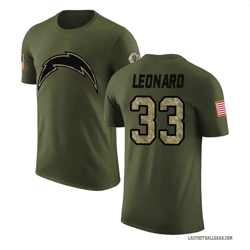 Deane Leonard Men's Olive Los Angeles Chargers Salute to Service T-Shirt