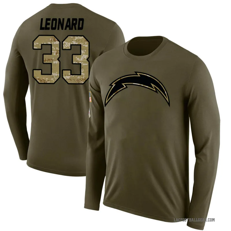Deane Leonard Youth Olive Los Angeles Chargers Salute to Service Sideline Long Sleeve T-Shirt