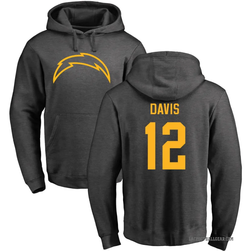 Derius Davis Men's Los Angeles Chargers Pro Line by Branded Ash One Color Pullover Hoodie