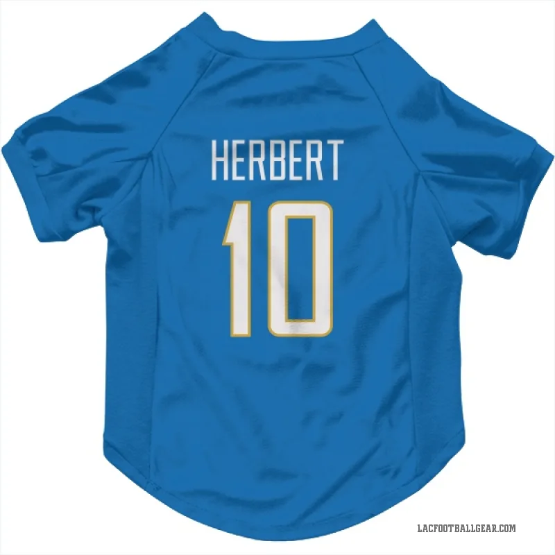 Justin Herbert  Blue Los Angeles Chargers   Powder  Cat & Dog Pet Jersey