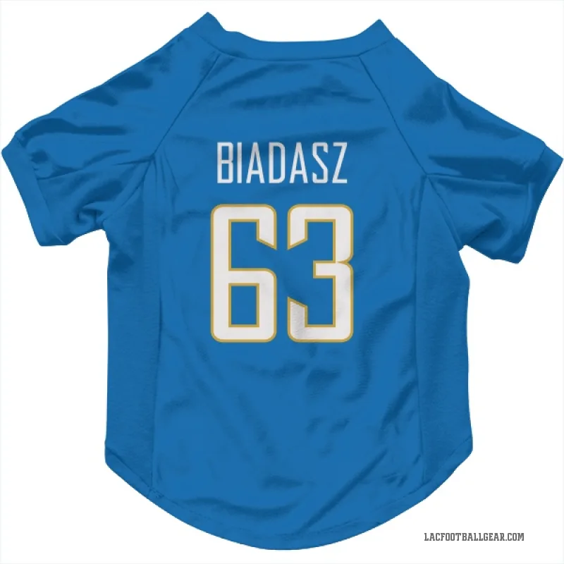 Tyler Biadasz  Blue Los Angeles Chargers   Powder  Cat & Dog Pet Jersey