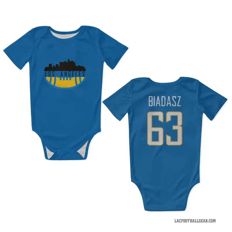 Tyler Biadasz  Blue Los Angeles Chargers   Powder  Newborn & Infant Bodysuit