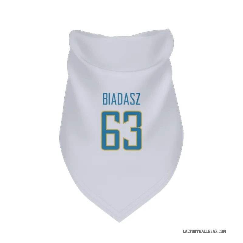 Tyler Biadasz  White Los Angeles Chargers  Cat & Dog Pet Bandana