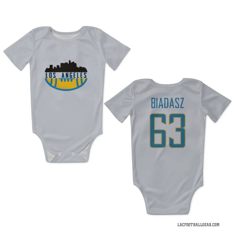 Tyler Biadasz  White Los Angeles Chargers  Newborn & Infant Bodysuit